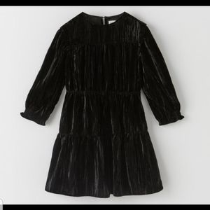 Zara black/blue velvet dress